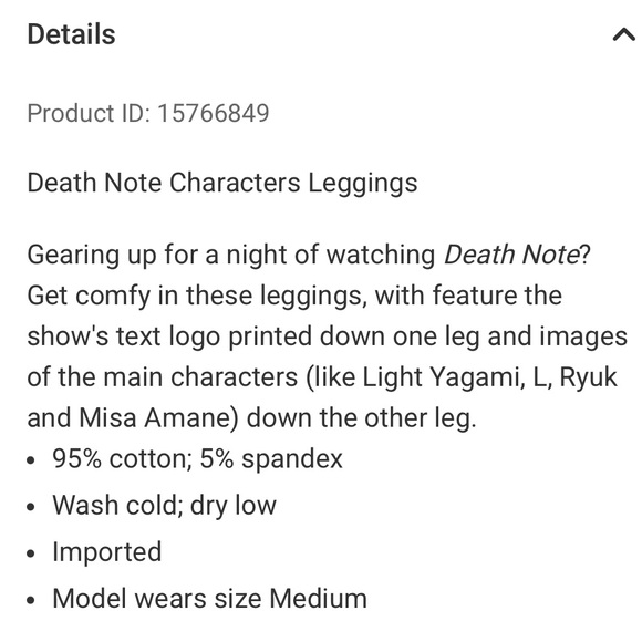 Hot Topic | Death Note Character & Logo Leggings - Picture 9 of 9